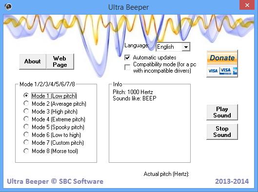 Ultra Beeper 3.0.0 software screenshot