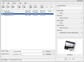 Ultra MKV Converter 4.4.1208 software screenshot