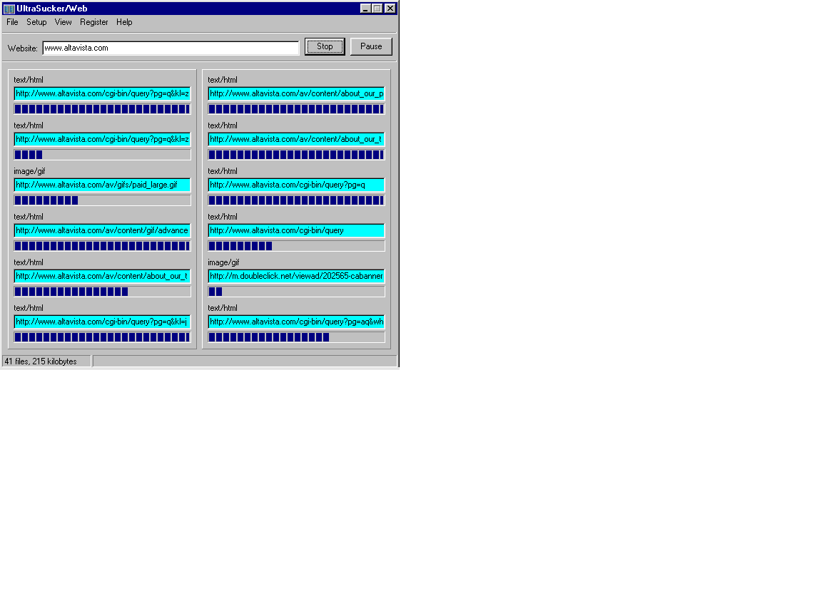 UltraSucker Web Downloader 3.0 software screenshot
