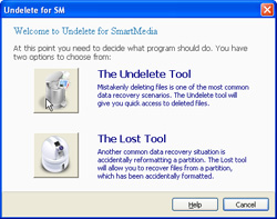 Undelete SmartMedia 1.3 software screenshot