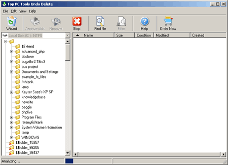 Undo Delete 2.00 software screenshot