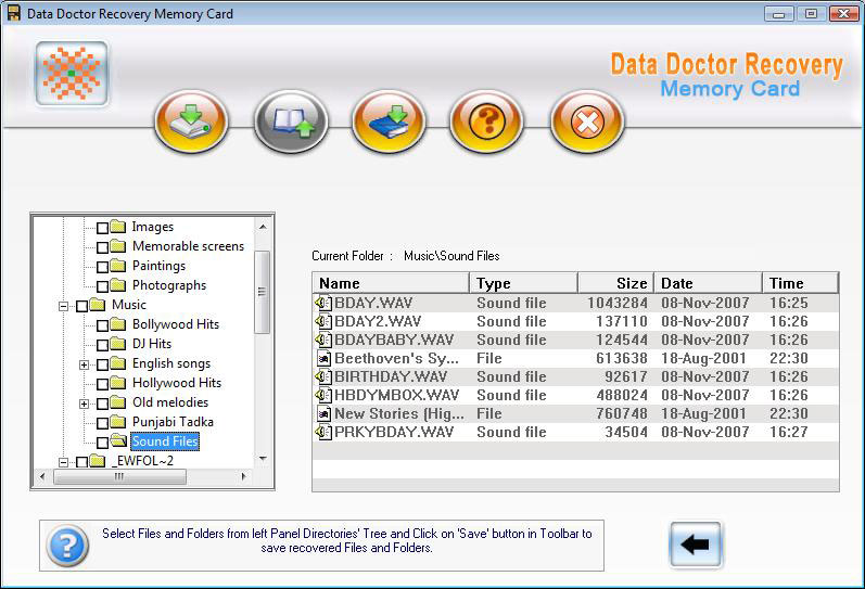 Unerase Memory Card 3.0.1.5 software screenshot
