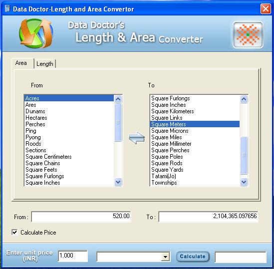 Unit Converter and Price Calculator Tool 3.0.1.5 software screenshot