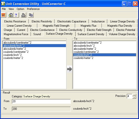 UnitConvertor-C 2.6.16 software screenshot