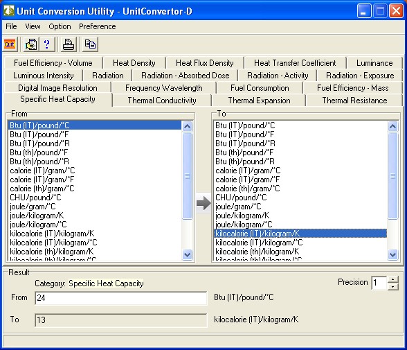 UnitConvertor-D 2.4.7 software screenshot