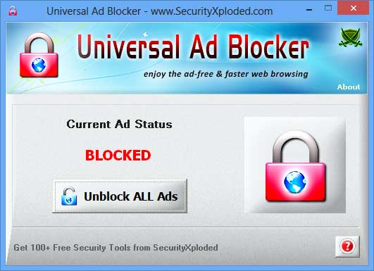Universal Ad Blocker 3.0 software screenshot