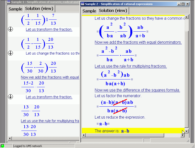 Universal Math Solver 10.0.2.9 software screenshot