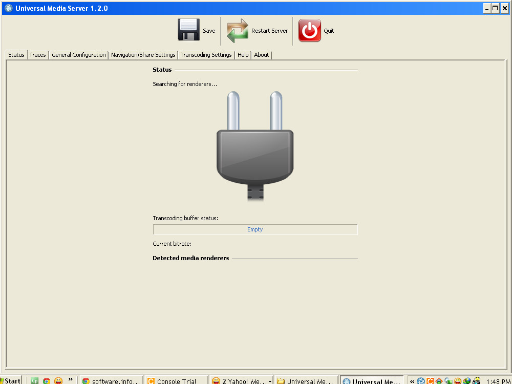 Universal Media Server 6.5.0 software screenshot