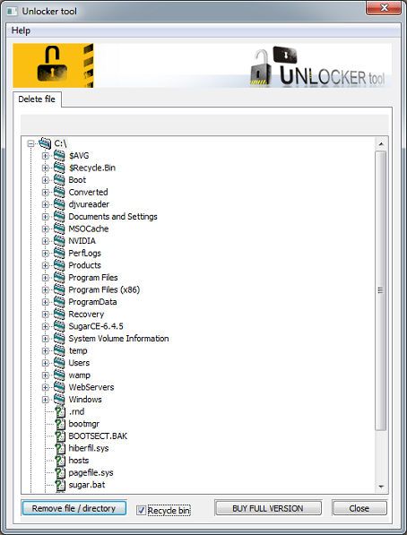 UnlockerTool 1.3.0.0 software screenshot