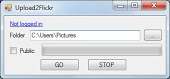 Upload2Flickr 1.0 software screenshot