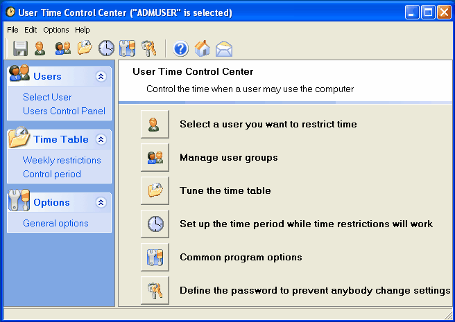 User Time Control 5.1.0.71 software screenshot