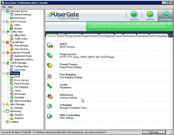 UserGate Proxy Server & Firewall 6.0.6763.22864 software screenshot