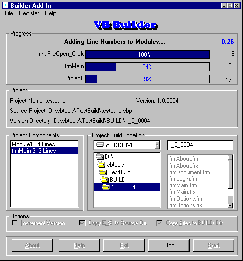 VB Builder 1.3 software screenshot