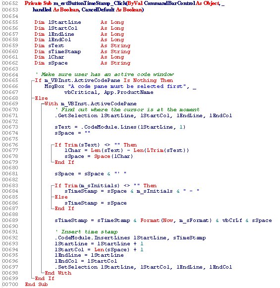 VBAcodePrint 16.1.8.16111 software screenshot