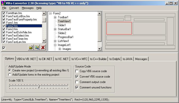 VBto Converter 2.69 software screenshot