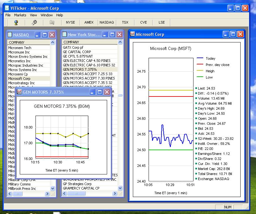 VITicker 1.1 software screenshot
