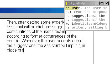 VK TypeHelp 1.4 software screenshot