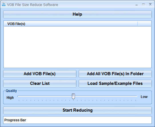 VOB File Size Reduce Software 16.6.15 software screenshot