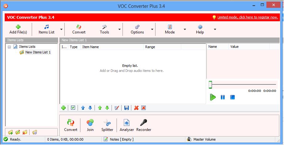 VOC Converter Plus 3.4.1 software screenshot