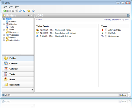 VORG Express - Free Organizer 1.9 software screenshot