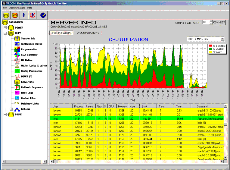 VROOM 1.8 software screenshot