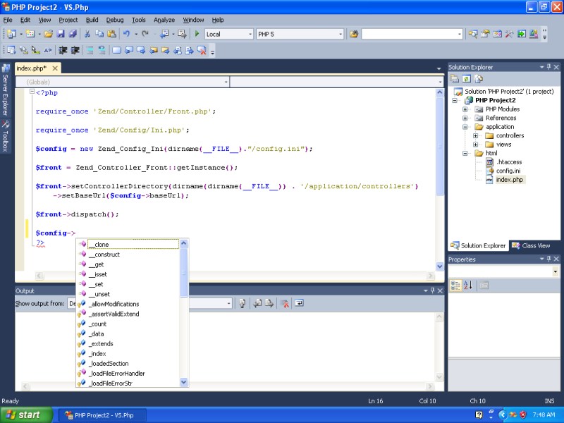 VS.Php for Visual Studio 2010 3.0.2.7428 software screenshot
