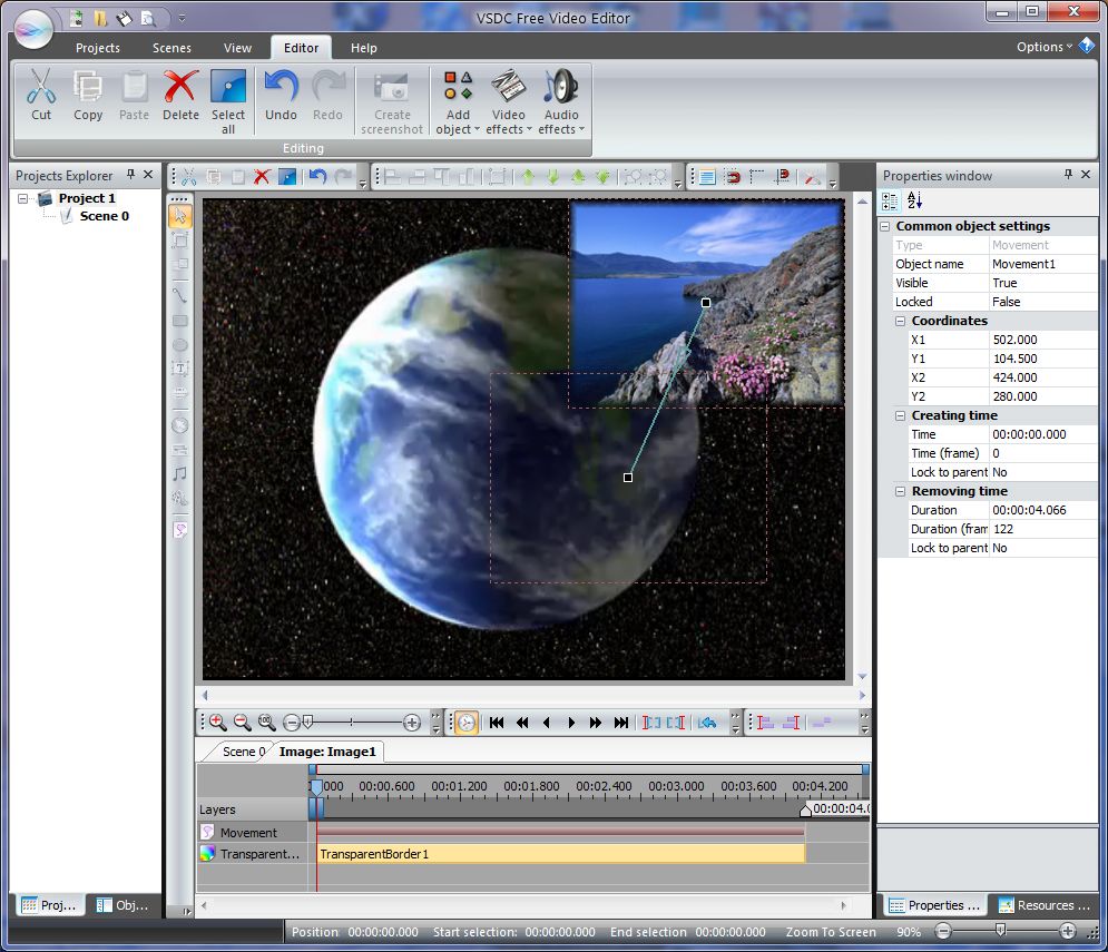 VSDC Video Editor 5.7.7.702 software screenshot
