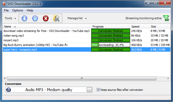VSO Downloader 5.0.1.46 software screenshot