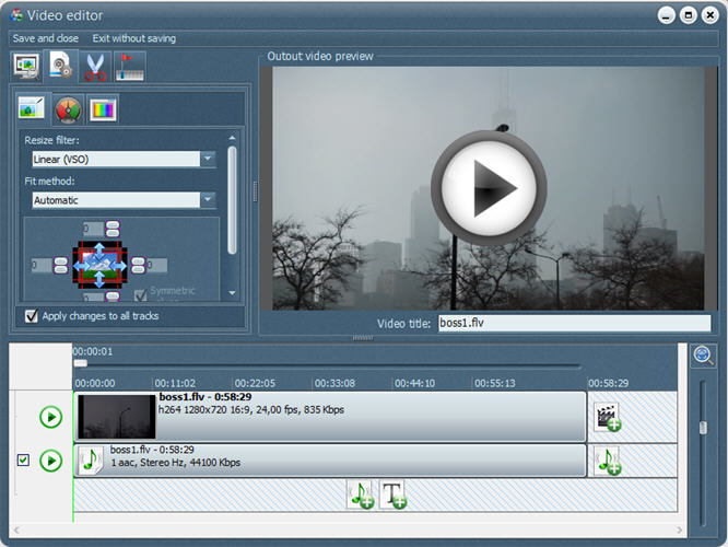 VSO Video Converter 1.1.0.1 software screenshot