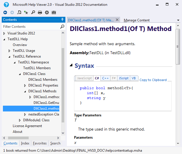 VSdocman .NET 6.7 software screenshot
