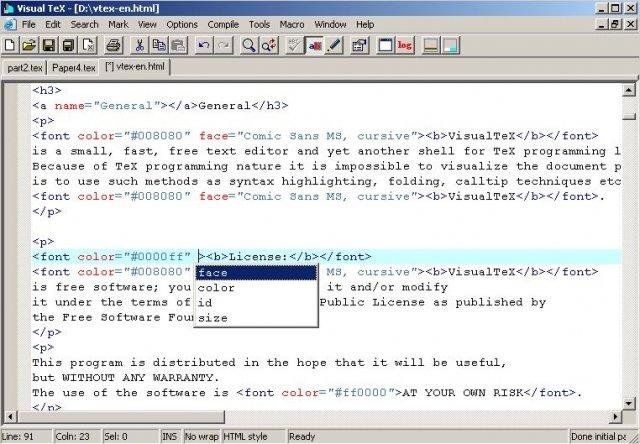 VX 3.98 software screenshot