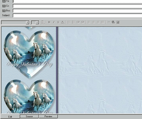 Valentines III Email Stationery 2.0 software screenshot