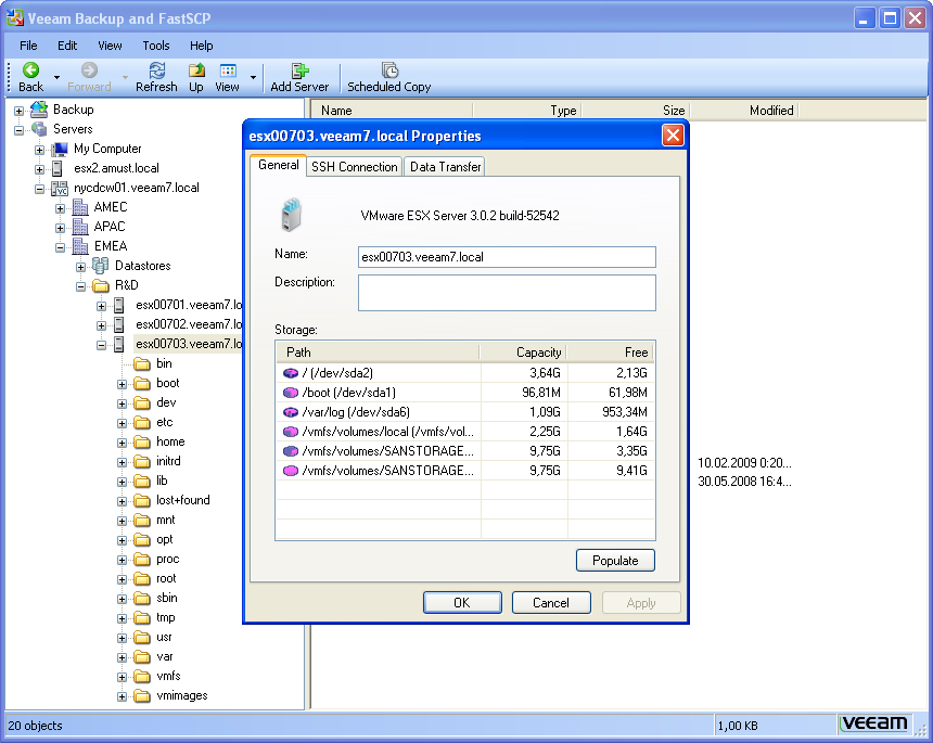 Veeam Backup Free Edition 9.5.0.823.1 software screenshot