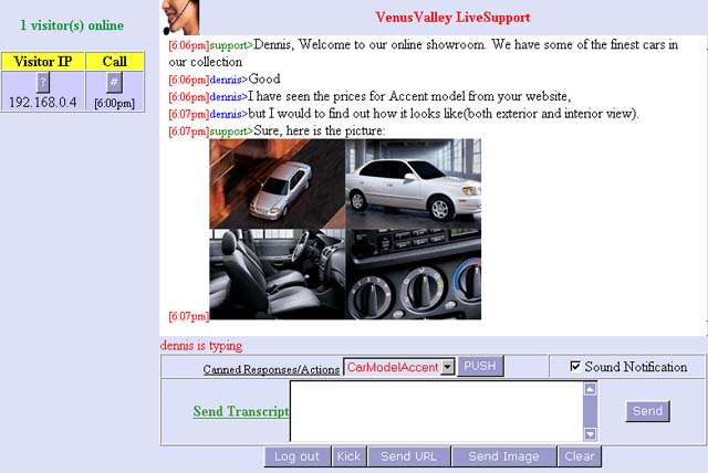 VenusValley Live Support 1.1 software screenshot
