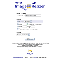 Veqa Image Resizer 1.5 software screenshot
