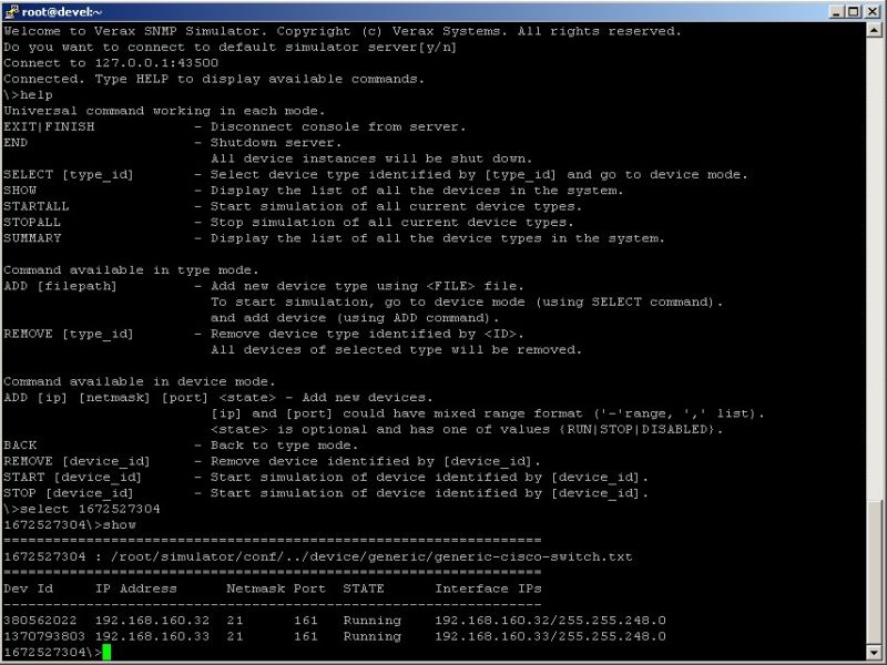 Verax SNMP Simulator 1.3.6 software screenshot