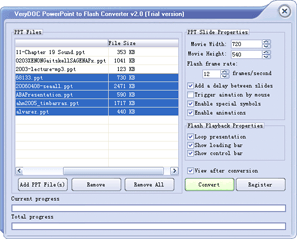 VeryDOC PowerPoint to Flash Converter 3.0 software screenshot