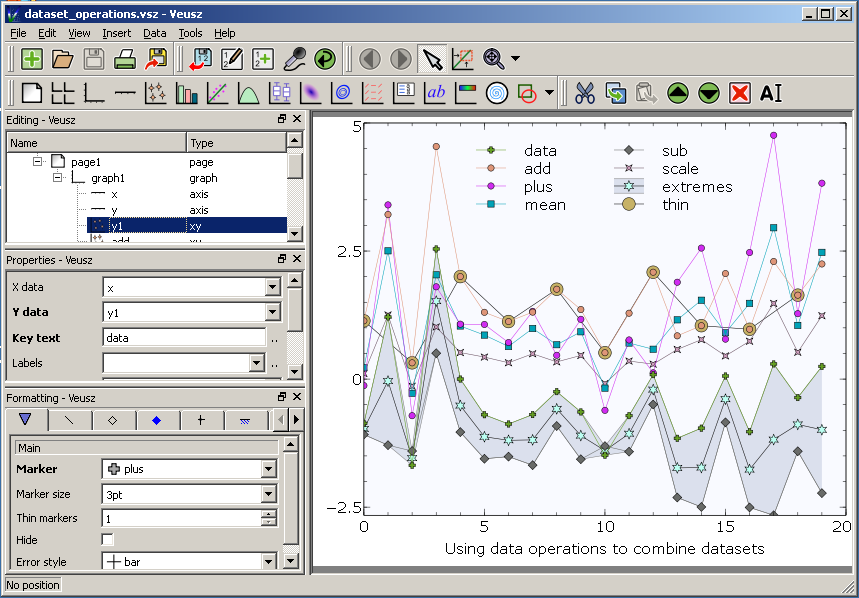 Veusz 1.26 software screenshot
