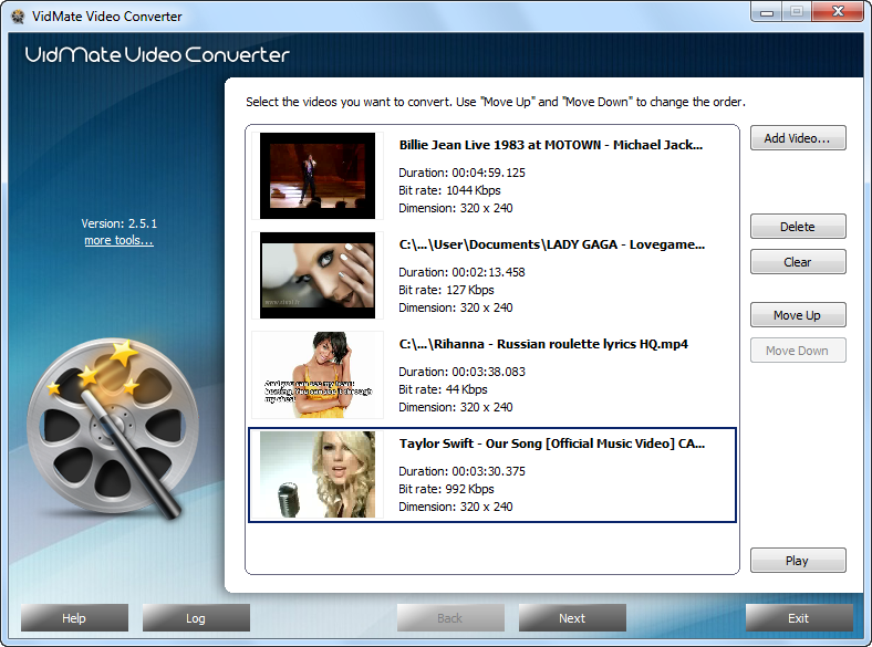 VidMate Video Converter 8.7.4 software screenshot