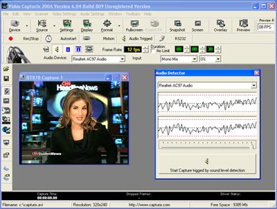 Video Capturix 2011 10.04.948 software screenshot