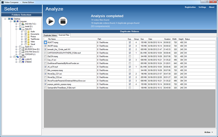 Video Comparer 1.06.009 software screenshot