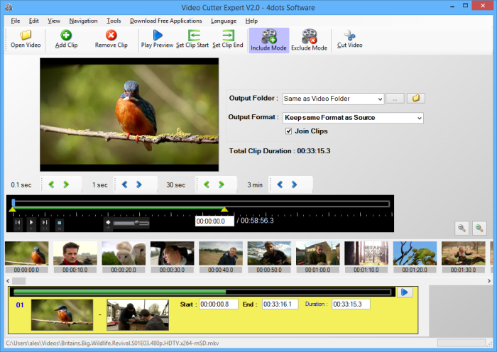 Video Cutter Expert 3.2 software screenshot