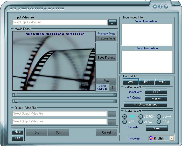 Video Cutter and Splitter Indepth 1.3.0.0 software screenshot