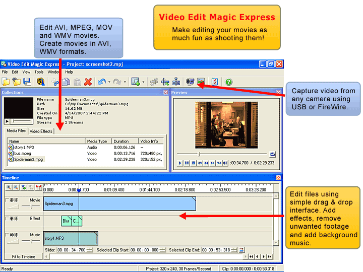 Video Edit Magic Express 4.11 software screenshot