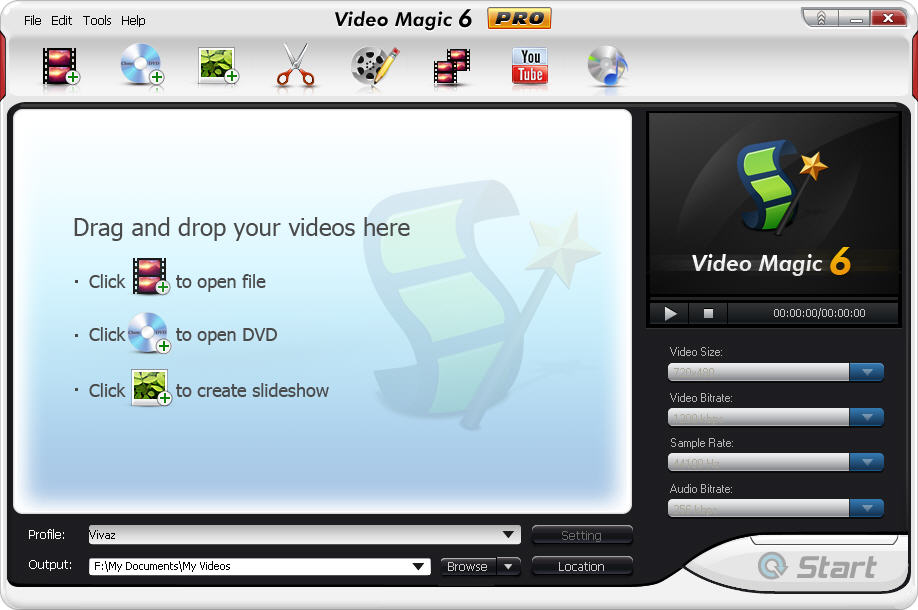 Video Magic Professional 7.0.0.0 software screenshot