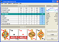 Video Poker Coach 2.1 software screenshot