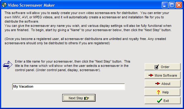 Video Screensaver Maker 2.17f software screenshot