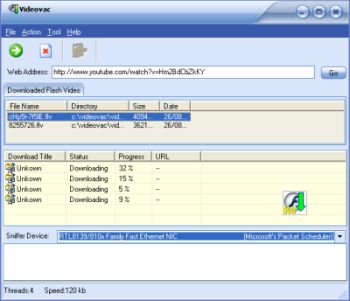 Videovac 1.6 b45 software screenshot