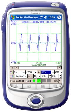 Virtins Pocket Oscilloscope 1.0 software screenshot