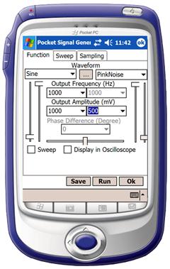 Virtins Pocket Signal Generator 1.0 software screenshot